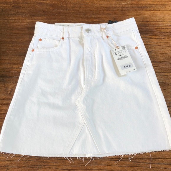 Zara white denim skirt Clearance